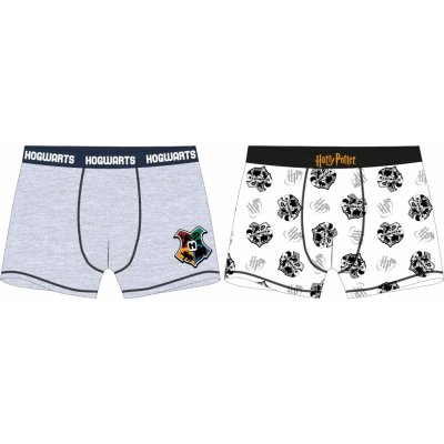 Harry Poter licence chlapecké boxerky Harry Potter 5233399 bílá / světle šedý melír Mix barev – Zboží Dáma
