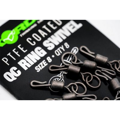 Korda Obratlík PTFE QC Ring Swivel vel.8 8ks – Zboží Dáma