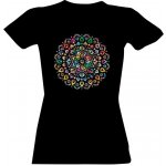 Tričko s potiskem Mandala dámské Černá – Zboží Dáma
