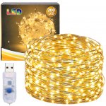 Jipos Tools Vánoční světelný řetěz na drátku 200 LED 6m R2747 – Hledejceny.cz