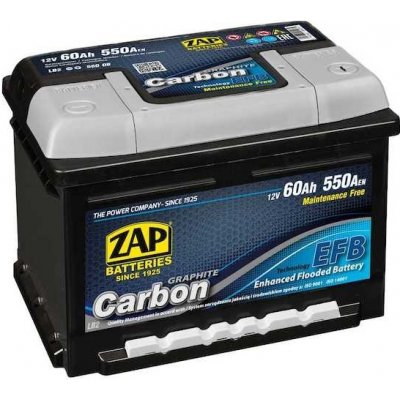 ZAP Carbon EFB 12V 60Ah 550A 56008 – Hledejceny.cz