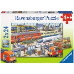 Ravensburger Ruch na nádraží 2 x 24 dílků – Zboží Mobilmania