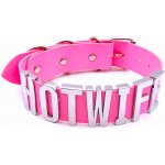 BDreams Modní kožený náhrdelník HOTWIFE Růžová – Zboží Dáma