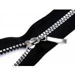 Kostěný zip No 5 délka 60 cm čtvercové zuby, malé, 1 (322) černá stříbrná – Hledejceny.cz