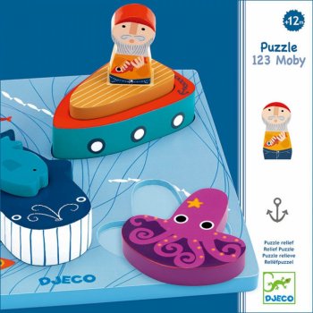 Djeco vkládací puzzle Moby