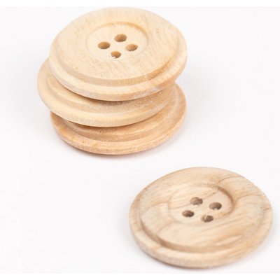 Dřevěný knoflík Drops kulatý Ø 25 mm buk – Zboží Dáma