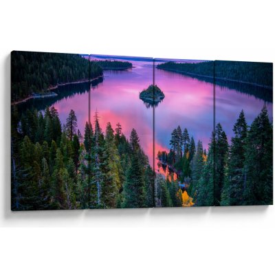 Obraz - Jezero Tahoe, Sierra Nevada, Kalifornie, USA, Čtyřdílný 160x80 cm – Hledejceny.cz