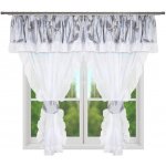 Fliying Hotová záclona L215 bílá/šedá 400x160 cm – Hledejceny.cz