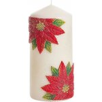 Bartek Candles CHRISTMAS FLOWER béžová a červená 6 x 13 cm – Hledejceny.cz