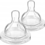 Philips Avent dudlík na kojeneckou láhev airflex 4 otvory transparentní 2 ks – Zboží Dáma