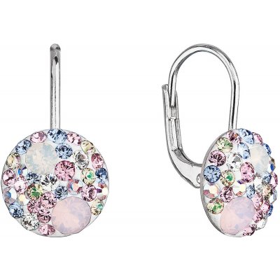 Evolution Group stříbrné náušnice visací s krystaly Swarovski růžové jemné 31315.3 magic rose – Sleviste.cz