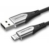 usb kabel Vention COAHI Luxury USB 2.0 na microUSB, 3A, 3m, šedý