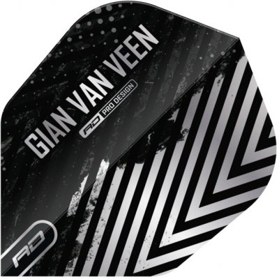 Red Dragon Gian van Veen - No.6 - Black & Silver RF8169 – Zboží Dáma