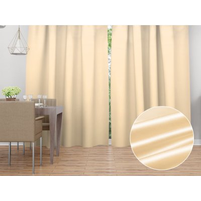 Biante Saténový závěs LUX-057 Béžový 140x210 cm – Hledejceny.cz