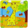 Dřevěná hračka Drewmax veselé puzzle Žirafa