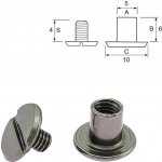 Pro Háčkování Nýt šroubovací 6 mm, Ø 5 mm černý nikl Počet: 1 ks – Zboží Mobilmania