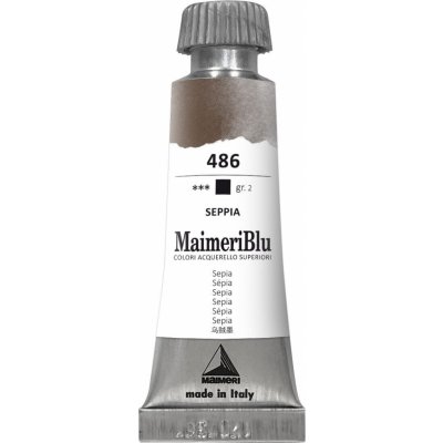 Maimeri Blu Akvarelová barva Sepia 486 12 ml 1 ks – Hledejceny.cz