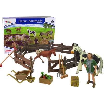 Lean Toys Sestavitelná sada farmářských figurek koňská farma