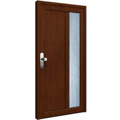 KÖMMERLING 76 AD vchodové dveře OM 1102 ořech/bílá jednostranně pravé dovnitř 80 x 203 cm – Hledejceny.cz
