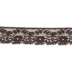 Krajka pevná 25mm nylon 541206 metráž - více barev Barva: 0025 hnědá – Zboží Mobilmania
