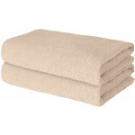 Livarno froté ručník 50 x 100 cm 2 kusy béžová – Sleviste.cz