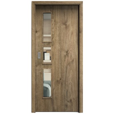 Sapeli Elegant Komfort M33 posuvné dub sherwood 100 x 197 cm Čiré sklo – Hledejceny.cz