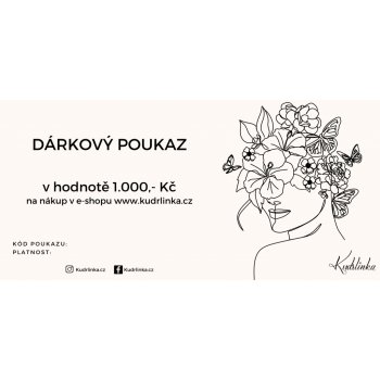 Kudrlinka Dárkový poukaz Hodnota: 1.000,- Kč