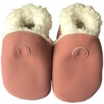 Hopi Hop Barefoot kožené capáčky zimní růžové – Zboží Dáma