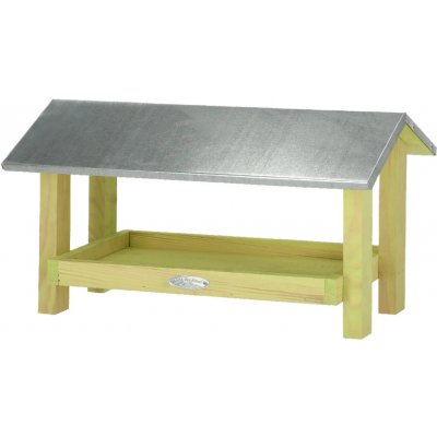 Esschert Design Krmítko ptačí stůl se stříškou 38 x 28 x 26 cm pozink – Hledejceny.cz