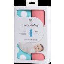 Summer Infant SwaddleMe zavinovačka 2ks lososová/zelená s bílými puntíky