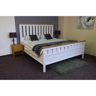 Dřevěná postel Omalo s úložným prostorem Rozměr: 170x200 cm, Moření: Buk - tabák, Typ: S patou