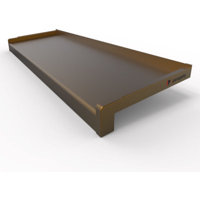 Venkovní parapet hliník tažený 240x40 mm, Bronzový Elox – Sleviste.cz