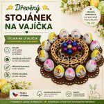 ADVIPO dřevěný stojánek na 12 vajíček se středem na sladkosti – Hledejceny.cz