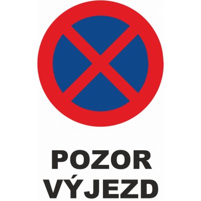 Pozor výjezd lisovaný plech 500 x 300 mm – Hledejceny.cz