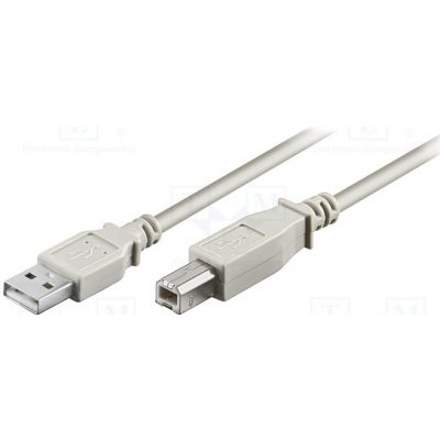 Goobay 50953 USB 2.0, USB A vidlice, USB B vidlice, 1,8m, šedý – Zbozi.Blesk.cz