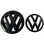 VW GOLF V MK5 (2003-2010) přední a zadní znak, logo (12,5cm a 11,3cm) - černá lesklá – Sleviste.cz