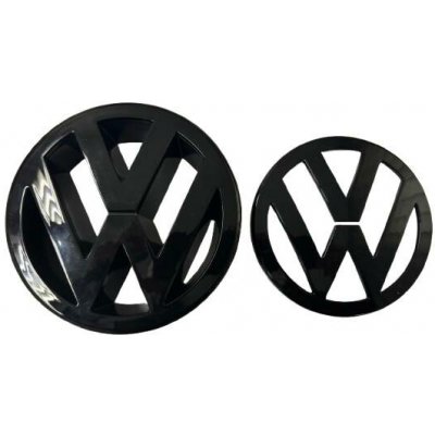 VW GOLF V MK5 (2003-2010) přední a zadní znak, logo (12,5cm a 11,3cm) - černá lesklá – Sleviste.cz