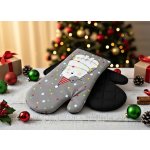 Kuchyňské rukavice chňapky HAPPY FRIENDS kočka šedá/černá 19x30 cm Essex – Zboží Dáma