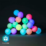 SmartLife Nedis chytrý dekorativní řetěz 20 LED 10 m venkovní IP65 barevný RGB WIFILP03C20 – Hledejceny.cz