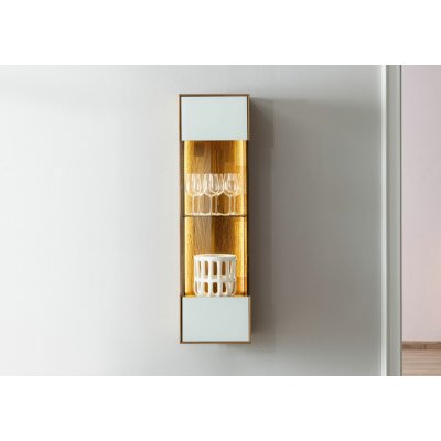 Bighome Vienna Závěsná 37x32x130 divoký dub / přírodní olejovaný / bílé sklo – Hledejceny.cz