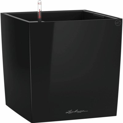 Lechuza Květináč Cube Premium 40 černá lesklý 40 x 40 x 40 cm – Zbozi.Blesk.cz