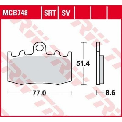 TRW MCB748SRT racing sintrované přední brzdové destičky na motorku – Zboží Mobilmania