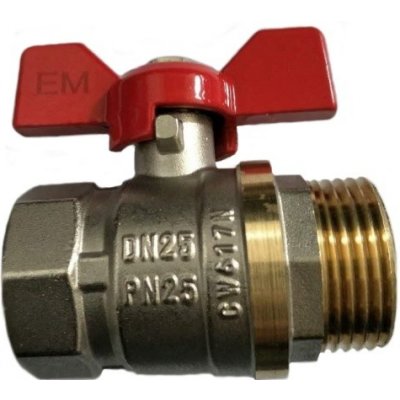 Emsan Kulový kohout motýl 1" MF PN 25 s ucpávkou 315 – HobbyKompas.cz