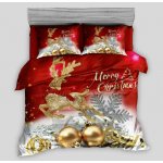 Aaram 3 dílné Vánoční povlečení Mr. and Mrs. Snowman 140x200 70x90 – Zboží Mobilmania