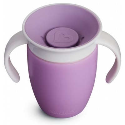 Munchkin juniorský netekoucí hrneček 360°s oušky fialová 207 ml – Zboží Dáma