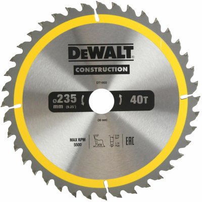 DeWALT DT1955 Pilový kotouč 235x30mm 40z ATB 10° – Zboží Mobilmania