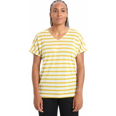 Icebreaker Drayden Reversible SS Top Stripe Ecru Heather/Silent Gold – Zbozi.Blesk.cz