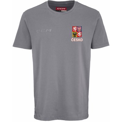 CCM pánské tričko Český hokej Core Znak Česko Charcoal – Zboží Mobilmania