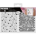 Aladine Plastová šablona Srdíčka a puntíky 13x18cm – Zboží Dáma