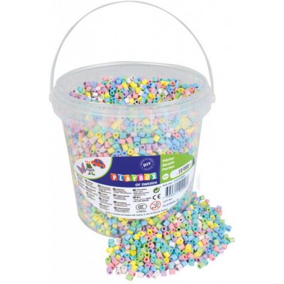Playbox Korálky-zažehlovací, kbelík - pastelový mix 10.000 ks – Zboží Mobilmania